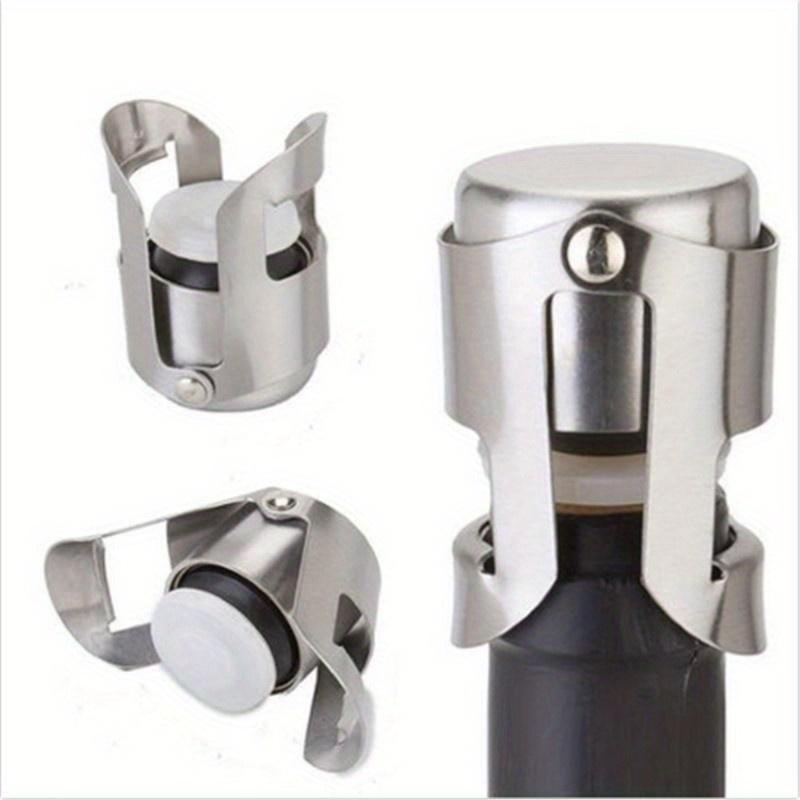 1pc Professional Stainless Steel Champagne Sparkling Wine Bottle Sealer Stopper