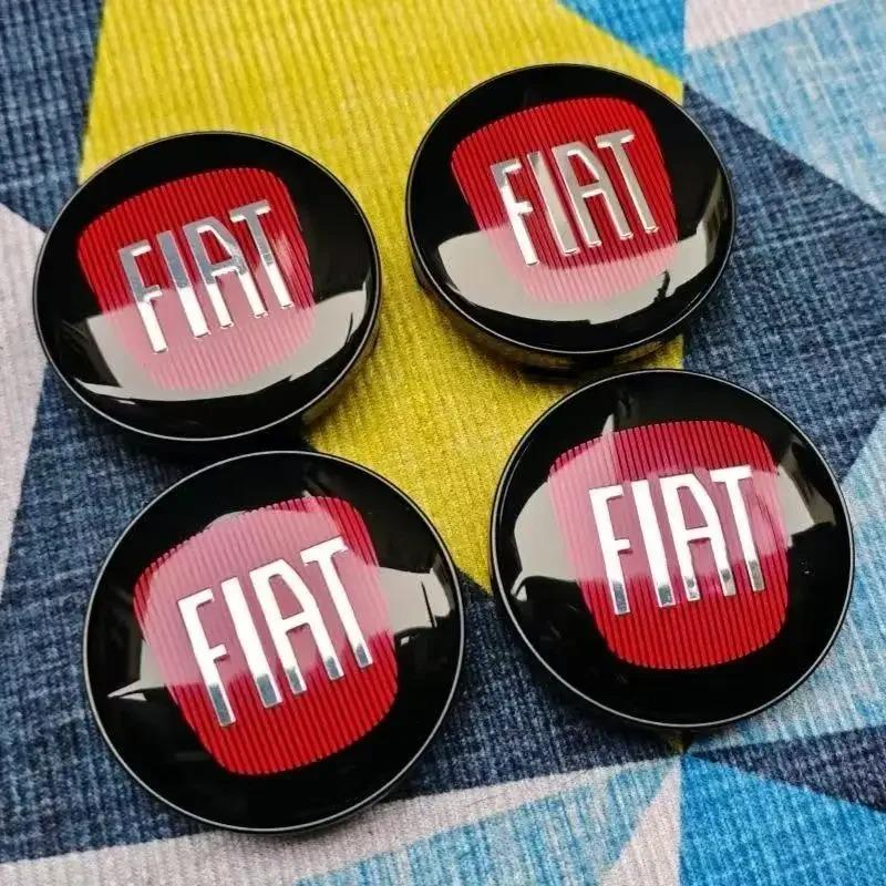 4PCS 60mm Car Wheel Hub Cover Emblem Sticker Accessory For  Abarth 500 Tipo FR Panda Argo Freemont Viaggio Bravo Punto Doblo