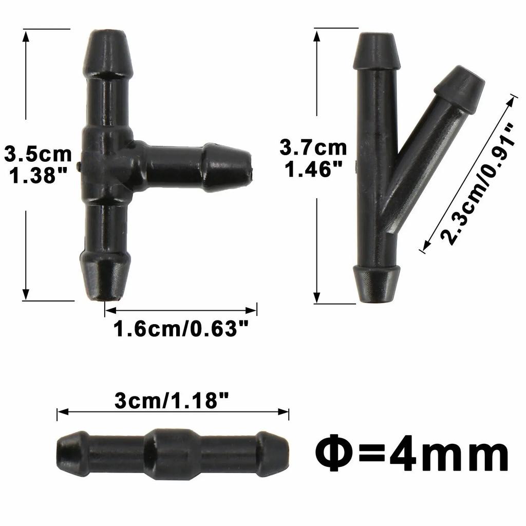 Car Wash Maintenance Tools 2M+18pcs Connectors Windscreen Wiper Washer Jet Tube Pipe Nozzle Pump Hose Anti-Leak
