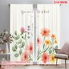 2pcs 2D Flat Printing Window Curtains Watercolor Floral Child God Fabric Without Electricity Party Decorations Use for Classroom