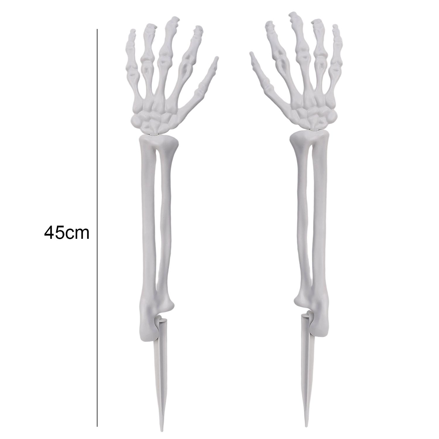 

45x10см Хэллоуин Реалистичные Пластиковые Кости Рук с Колышками для Земли Пара Для Дома Двора Сада Украшение для Вечеринки в Доме с Привидениями Реквизит