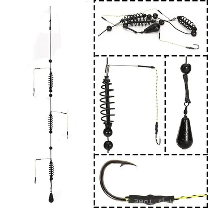 Fishing Hook Artificial Lure Bait Cage Set Fishing Feeder Baitholder Anzol Peche Catfish Jigs Carp Fishing Tackle Tools 15g-40g