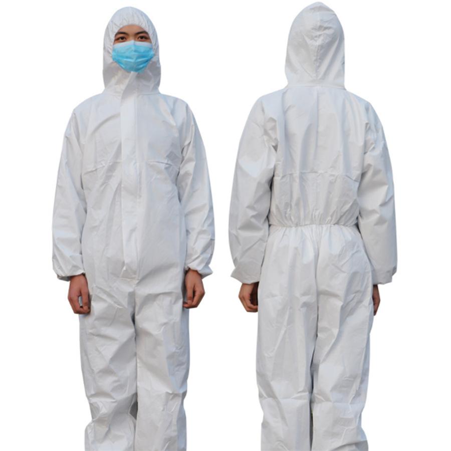 2 Stück Hazmat-Anzug Verdicktes SMS Anti-Virus Schutzkleidung Sicherheits-Overall Isolation Einweg