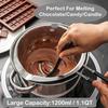 1 ST Rostfritt stål För Dubbelkokare & Silikonformar 1200ML Chokladtillverkning Livsmedelsgodkända Formar Kökstillbehör