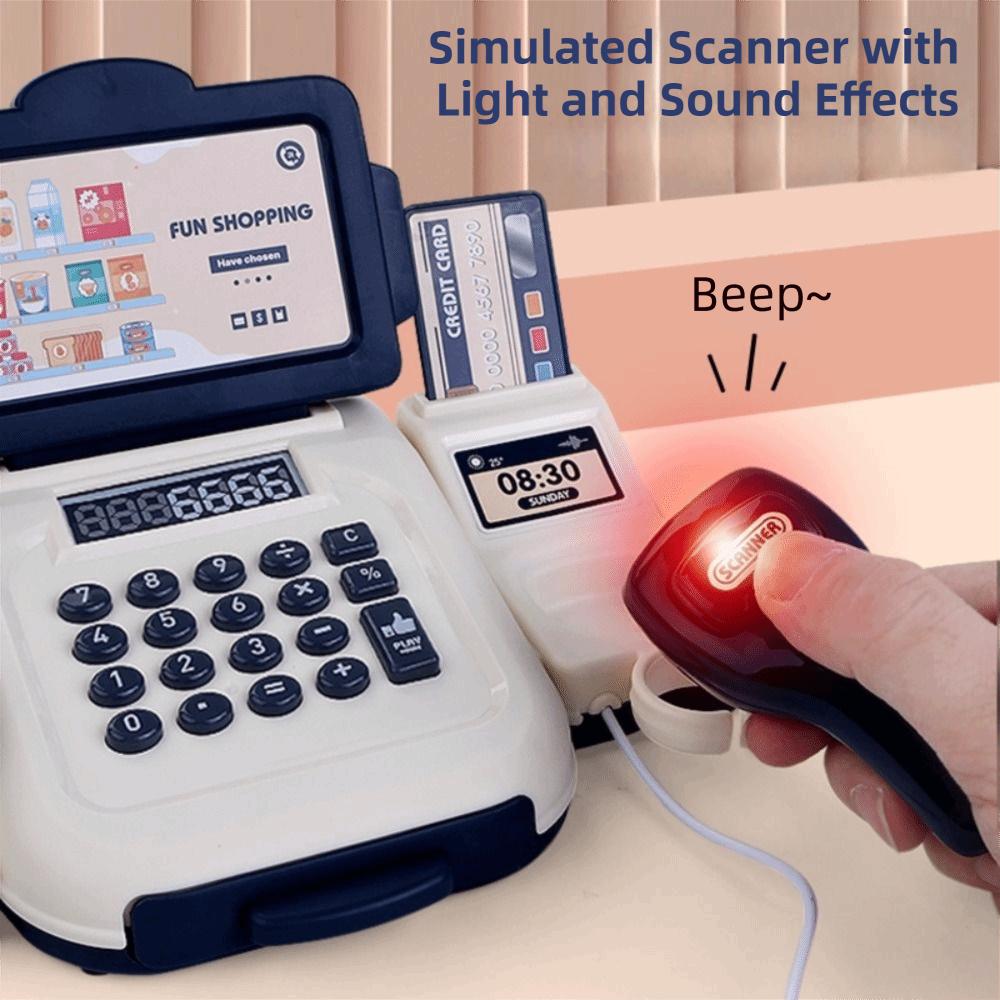 Puzzle Simulation Supermarket Cash Register Fun Gift Multi-Function Simulation Cashier Model Checkout Model Educational