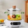 Heat-Resistant Double Ear Glass Pot for Instant Noodles & Baby Food, Compatible with Electric and Ceramic Stoves
