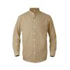 Men Striped Long Sleeve Stand Collar Casual Business Linen Shirt