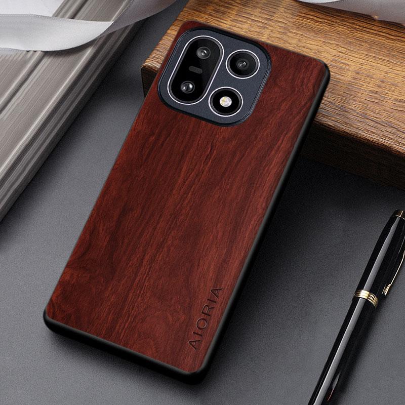 Case for Oneplus 15 15R Funda Unique Design Wooden Pattern Pu Leather Cover for Oneplus 15r Case Coque