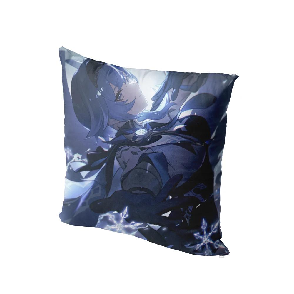 45X45Cm Home Party Decorative Cushion Cover Cartoon Anime Genshin Cute Two-Dimensional Sofa Chair Car Bedroom Body Pillowcase