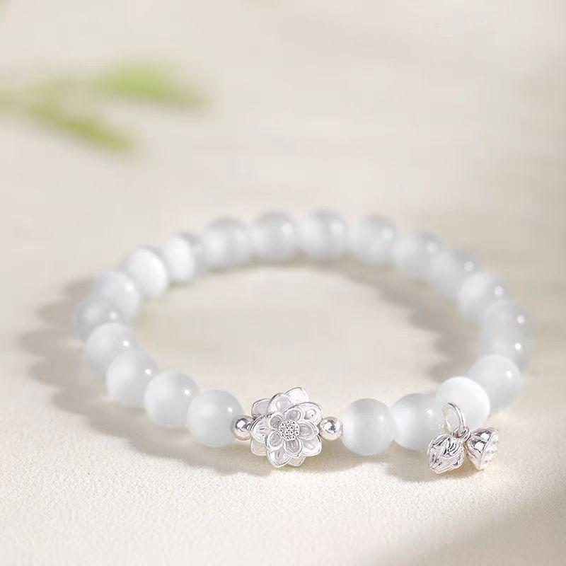 New Bracelet Crystal Jewelry Bracelet High-end Light Luxury Exquisite Lotus Fairy Style S454Lotus seedpod