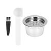 45x30x25mm Refillable Coffee Filter With Spoon Brush Coffee Capsule Cup  Cafe Use