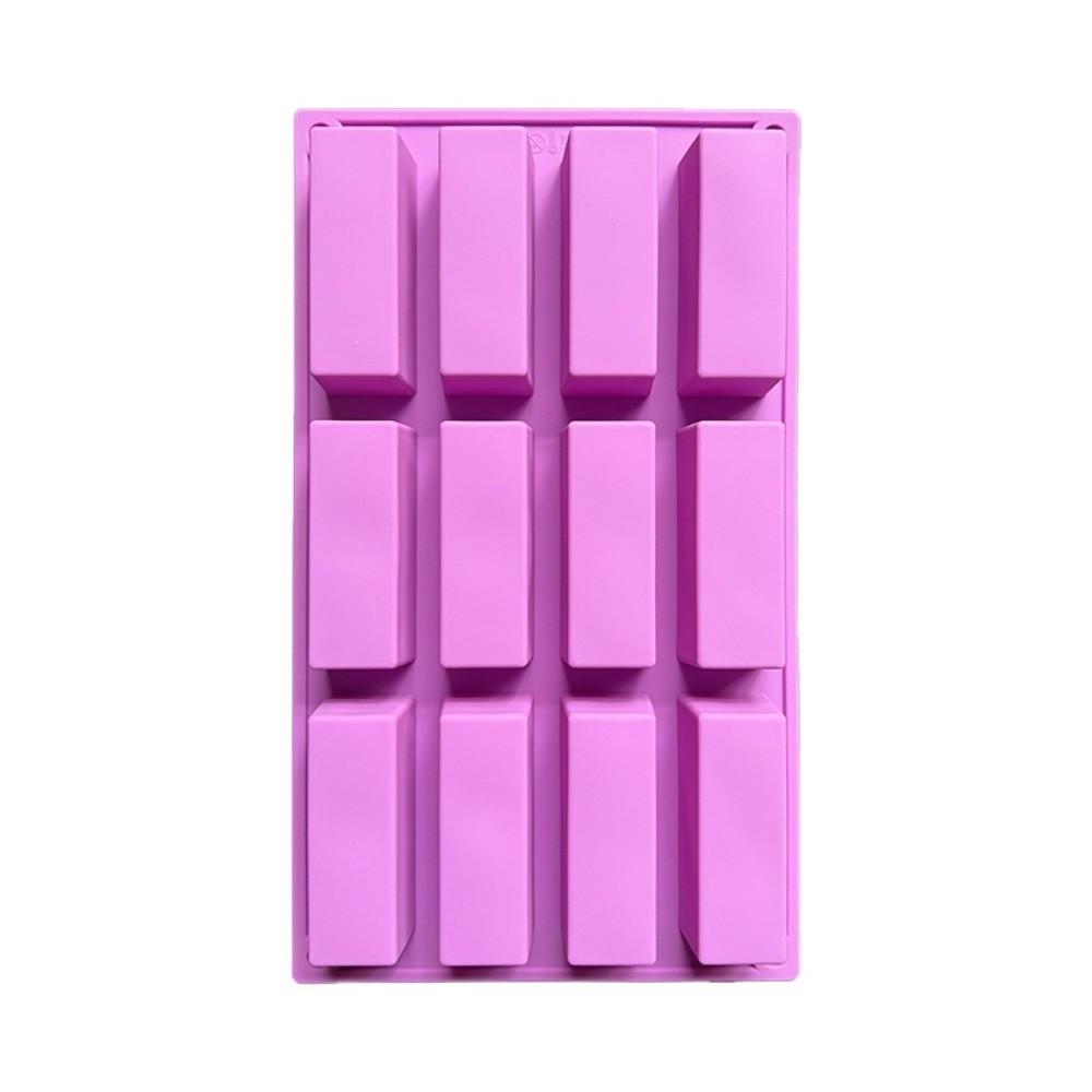 Rectangle Chocolate Bar Mold DIY Butter Mold Flexible Silicone Ice Cube Tray  Birthday Gifts фиолетовый