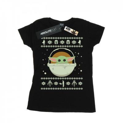 Womens/Ladies The Mandalorian The Child Christmas Cotton T-Shirt