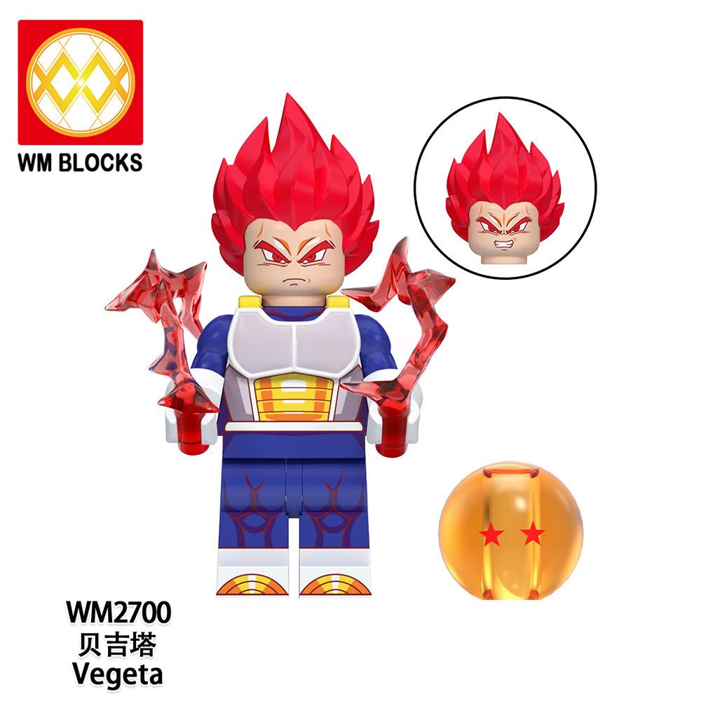 Wm6180 Wm6181 Dragon Ball Wukong Saiyan Building Block Villain Small Particle Puzzle Toy