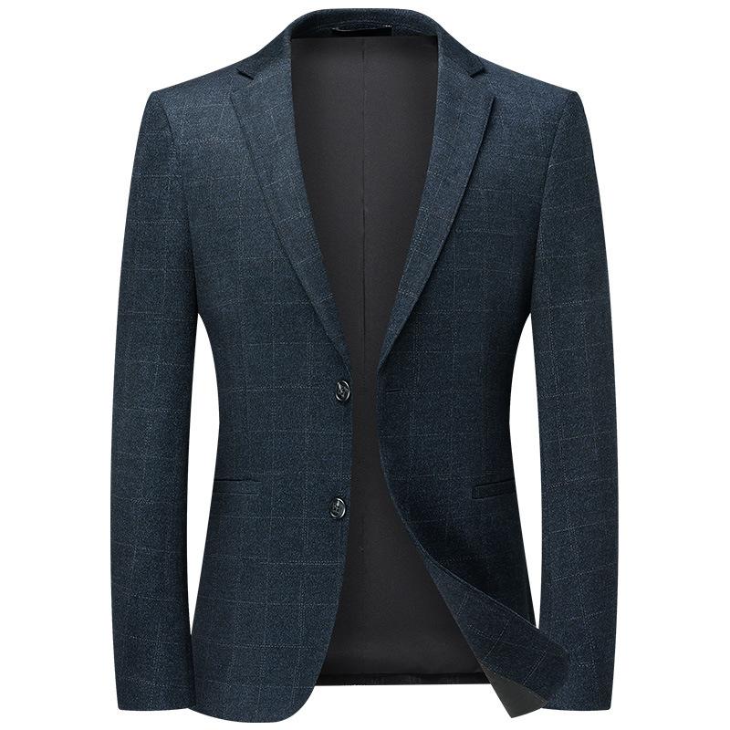 

Осенне-зимний нейлоновый клетчатый костюм для мужчин, молодежный и среднего возраста, тонкий модный мужской повседневный костюм 4XL