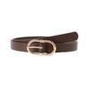 Elegant Womens Slim Faux Leather Waist Belt With Alloy Closure For Daily Commuting