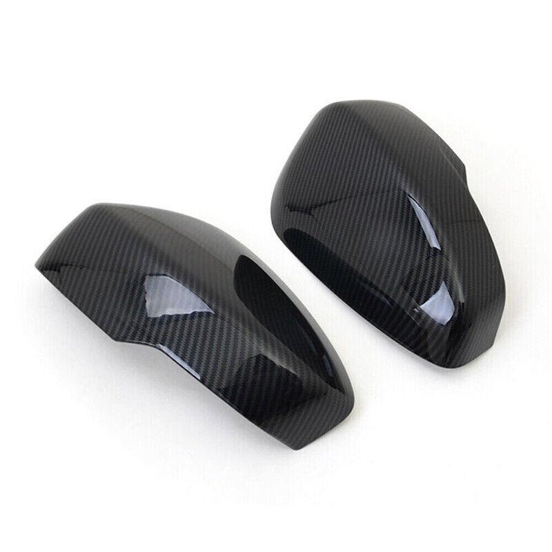 For Mitsubishi Eclipse Cross 2018- Rearview Side Mirror Cover Wing Cap Exterior Door Rear View Case Trim Carbon Fiber Look