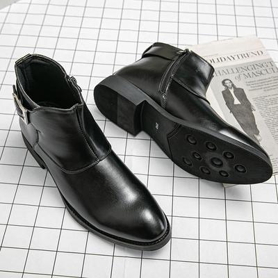 Fashion Luxury Brand Leather Men's Boots High Quality Comfortable Business Outdoor Chelsea Fashion All-match Men Party Wedding Boots