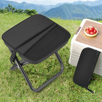 Yousheng Portable Folding Stool Zipper Closure Ultralight Collapsible Stool Compact Design Camping Travel Fishing Hiking Chair