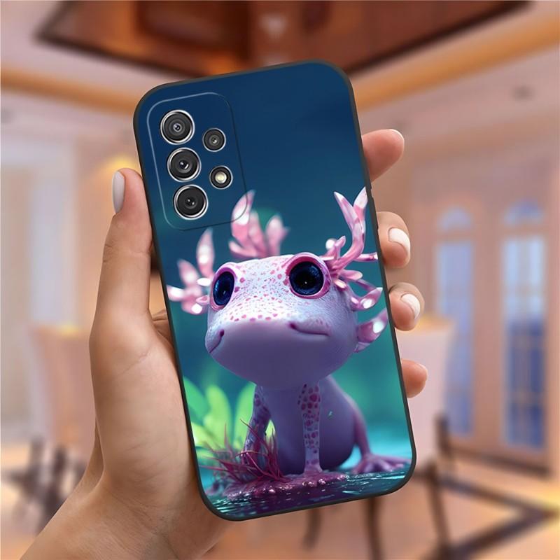 Süße Tier Axolotl Handyhülle Für Samsung Galaxy S23 S22 S10 S20 S30 S21 S8 S9 Pro Plus Ultra Fe Design Rückseite