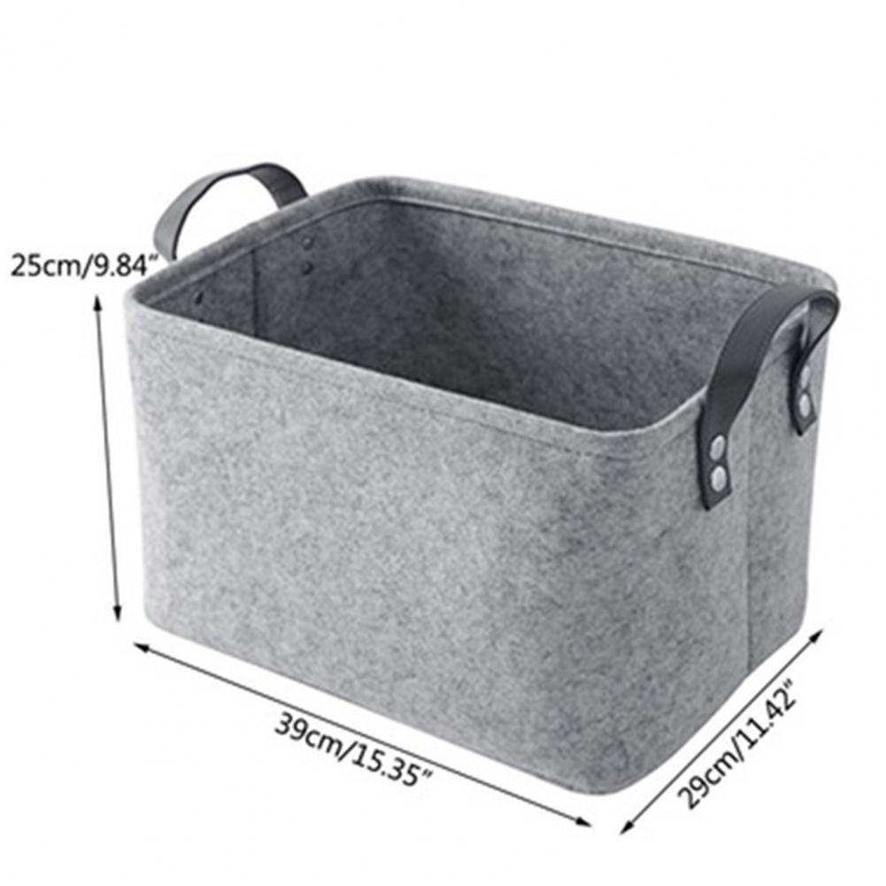Laundry Basket Large Capacity Foldable Moisture-Proof Felt Storage Basket With Sturdy Handles Durable One-handed Carry Hamper