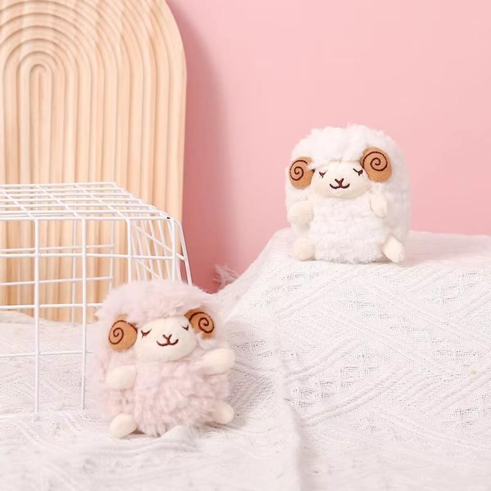Cartoon Anime Style Plush Sheep Pendant Mini Size Sheep Backpack Charm For Bag Accessory