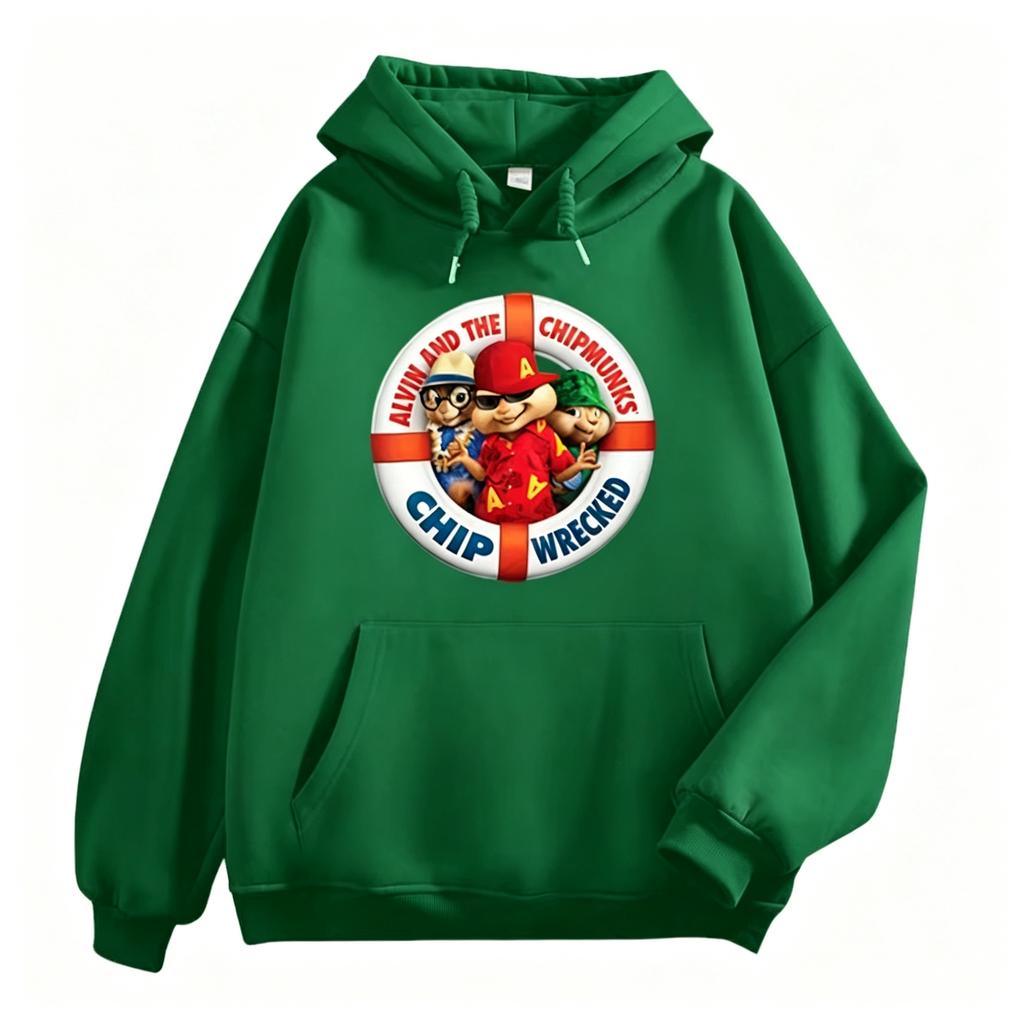 Sudadera con Capucha Estampado de Ardillas de Dibujos Animados Unisex Holgada Streetwear Sudadera con Capucha Pullover Hombre Casual Diaria Promoción Tops
