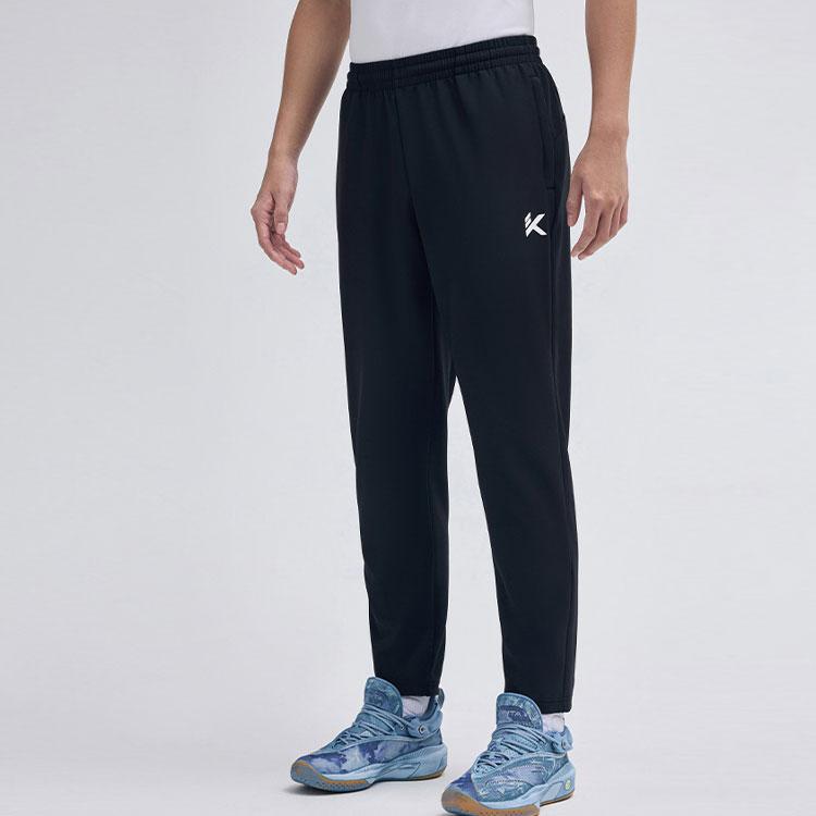Anta Plain Quick-Dry Straight-Leg Casual Pants Men Bottoms Black 952331503-1
