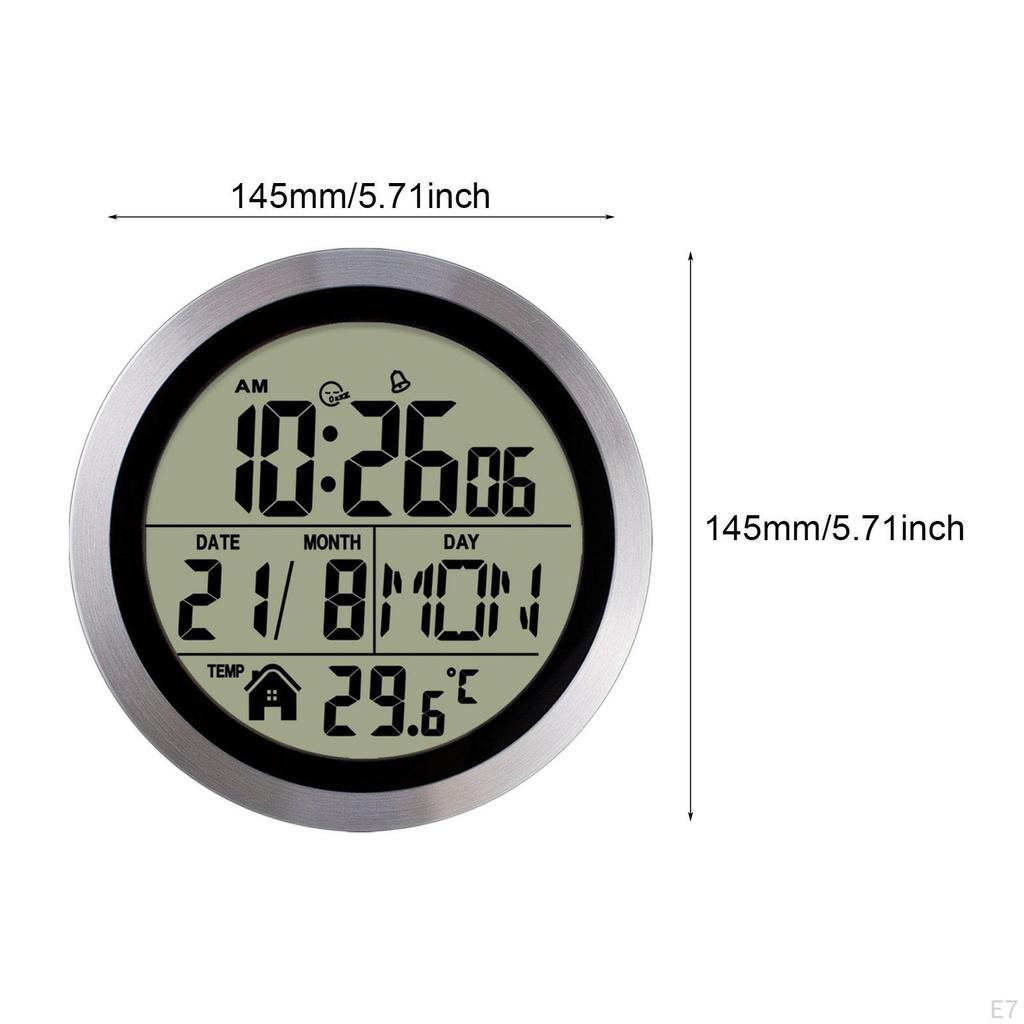Alarm Clock / Round Lightweight Wall with Snooze Function for Office And Kitchen