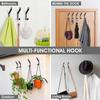 4/5/6/10 Pcs Wall Mounted Coat Hook Carbon Steel Towel  Hanging Hook Wall Hook  Home Organization