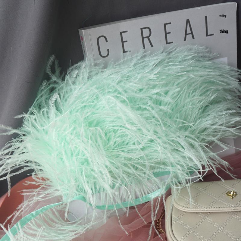 Ostrich Feather Fringe - Various Colors, 10-15cm, 1 Meter for Clothing Accessories