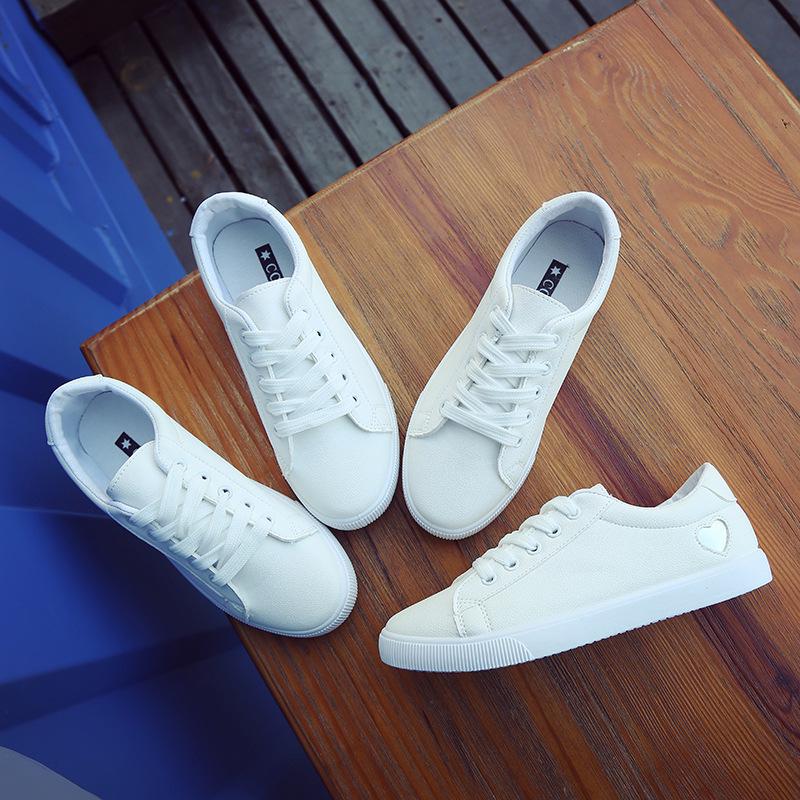 Perennial Little White Shoes Female Versatile Student Love Flat Casual Board Shoes Harajuku Leather Surface Women's Shoes Ins Tide