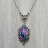 Pendant Elegant Aurora View Oval - Vintage Necklace