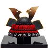 Osaka Choseido May Festival Helmet Compact with Name Engraving and Wooden Plaque Chirimen Long Helmet Doll, Ornament, Mini, (Shipped Separately),