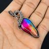 Rainbow Solar Quartz 999 Copper Wire Wrapped Pendant, Handmade Gemstone Pendant Jewelry, Gifts For Wife Brand New Pendant