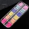 1 Box 3D Flower Nail Charms Multifunctional 12 Grid Design Phone Cases DIY Crafts Nail Art Supplies for Women