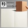 100-Page A5/B5 Black Cowhide Notebook for College Students