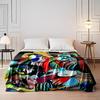 Colorful Abstract Cubism Art Blanket Design Flannel blanket for bedroom, living room, sofa, and nap sofas