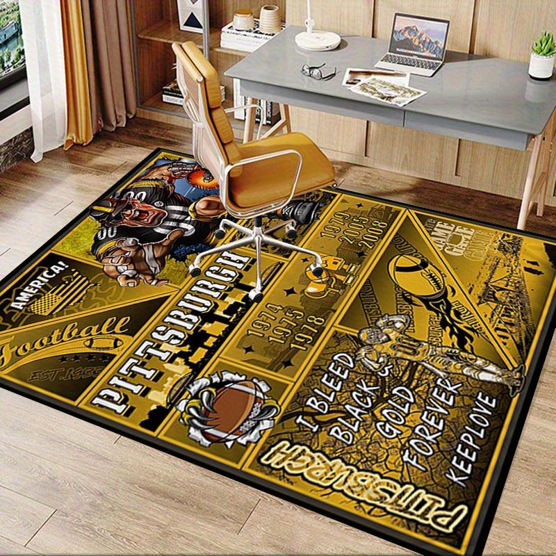Büroteppich Pittsburgh Steelers inspiriertes Football-Fan-Geschenk Sofateppich, Stuhlunterlage zum Schutz