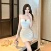 French fishbone lace suspender dress women's summer new pure desire sexy waist thin temperament advanced sense