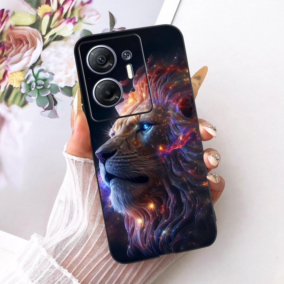 For Infinix Hot 30 5G X6832 Cool Dragon Tiger Pattern Phone Case For Infinix Hot30 5G Black Silicone Soft Cases