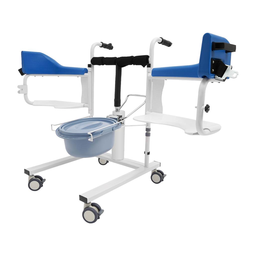 Multi Functional Hydraulic Patient Lifting Chair 180° Split Transport Seat Elderly Disabled Lightweight Transfer Wheelchair
