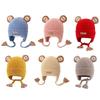 Cute Bear Design Toddler Beanie Cap Cotton Lining Infant Knitted Cap Winter Warm Cap Toddler Wear