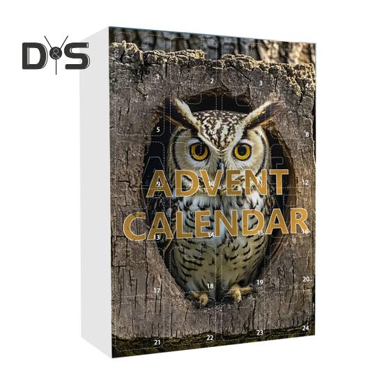 

2024 Лесные животные украшения Адвент-календарь Акриловые животные Рождественская елка Подвесной декор 24-дневный календарь обратного отсчета 1 Set