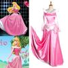 Nightbaby Princess Peach Sleeping Beauty Aurora Cosplay Costume and Wig Set (Women's XL)