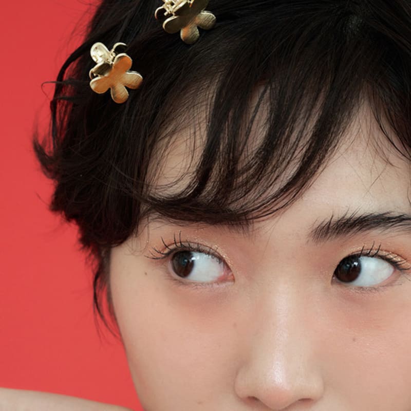 Geegee [2SET] Metal Flower Hair Clip - 2color