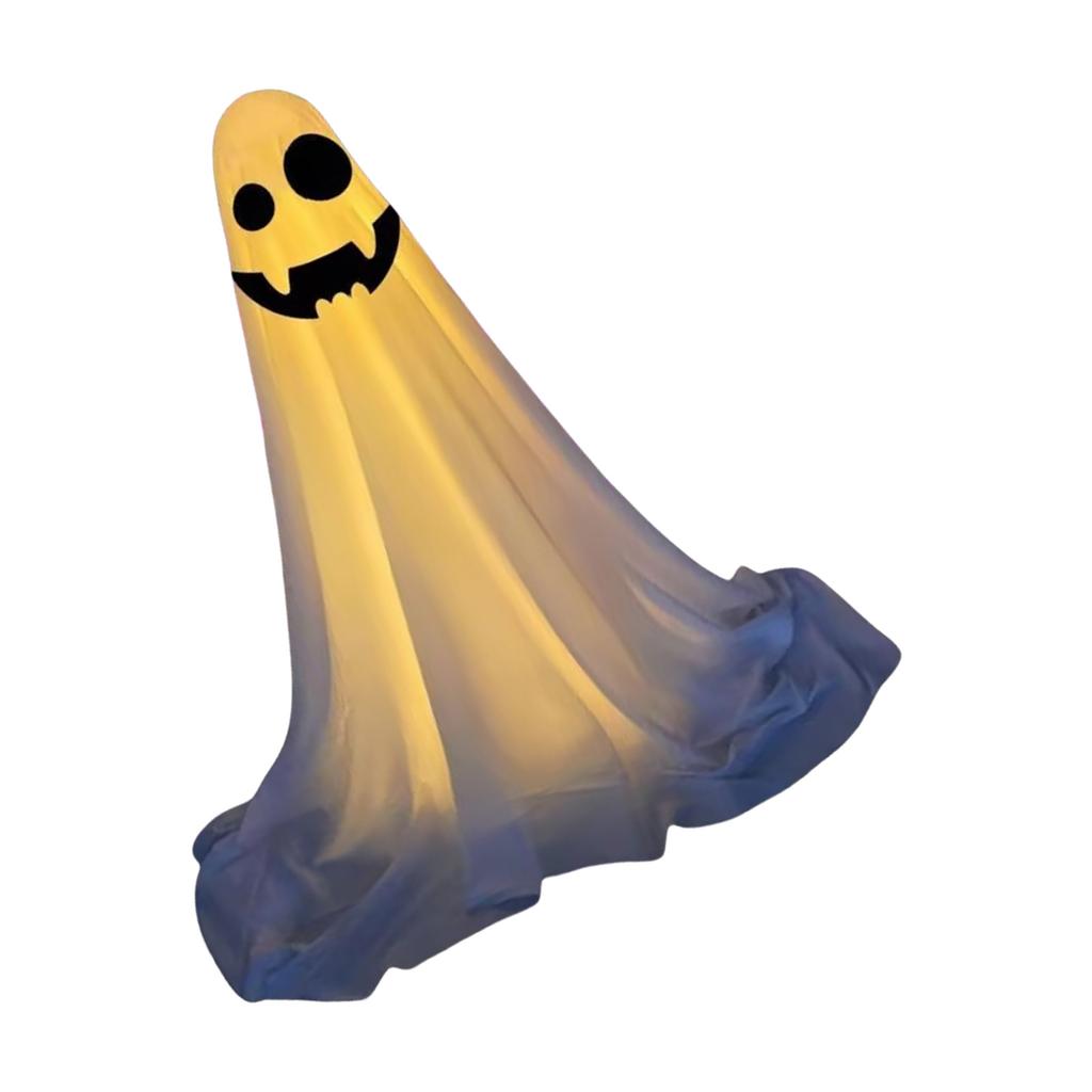 Adjustable Height LED Lighted Ghost Decorations For Halloween Outdoor Indoor Party Haunted House With Windproof Water Base