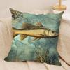 The Retro Age Of Navigation Cushion Cover Silky Short Plush Invisible Zipper Dustproof Sofa Pillow Case For Home Decor