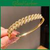Fashion Geometric Zircon Crystal Gold Plated Bracelet With Elegant Style For Women