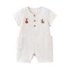 Babylove Unisex Summer Cotton Linen Short Sleeve Romper